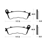 Plaquettes de frein Tecnium Scooter organique - ME328