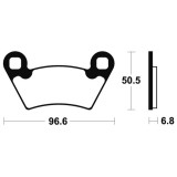 Plaquettes de frein Tecnium MX/Quad métal fritté - MOA300