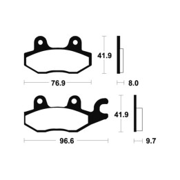 Plaquettes de frein Tecnium Performance métal fritté - MR133