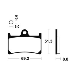Plaquettes de frein Tecnium Racing métal fritté - MSR134
