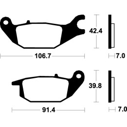 Plaquettes de frein Tecnium Scooter organique - ME284
