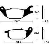 Plaquettes de frein Tecnium Scooter organique - ME284