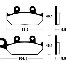 Plaquettes de frein Tecnium Scooter organique - ME150