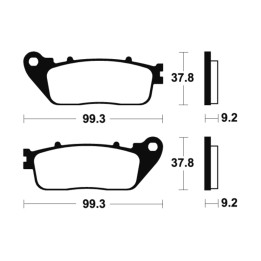 Plaquettes de frein Tecnium route organique - MA362 | Oxmoto