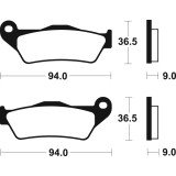 Plaquettes de frein Tecnium route organique - MA424 | Oxmoto