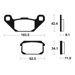 Plaquettes de frein Tecnium route organique - MA348 | Oxmoto