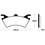 Plaquettes de frein Tecnium Racing MX/Quad métal fritté - MOR257