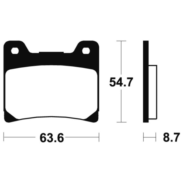 Plaquettes de frein Tecnium route organique - MA55 | Oxmoto