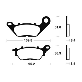 Plaquettes de frein Tecnium route organique - MA358 | Oxmoto
