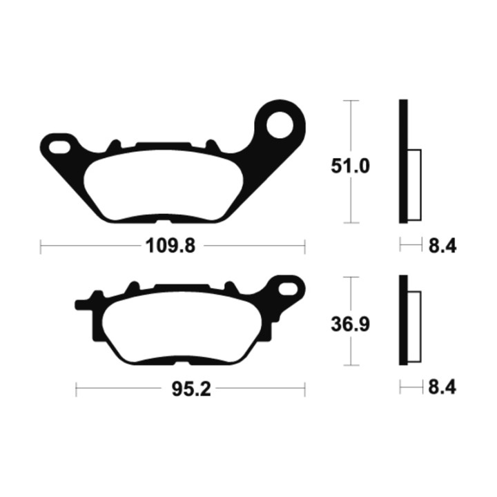 Plaquettes de frein Tecnium route organique - MA358 | Oxmoto