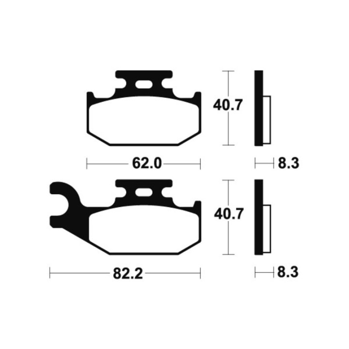 Plaquettes de frein Tecnium MX/Quad métal fritté - MO336