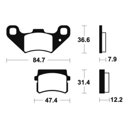 Plaquettes de frein Tecnium route organique - MA355 | Oxmoto