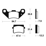 Plaquettes de frein Tecnium route organique - MA355 | Oxmoto