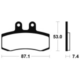 Plaquettes de frein Tecnium route organique - MA181 | Oxmoto