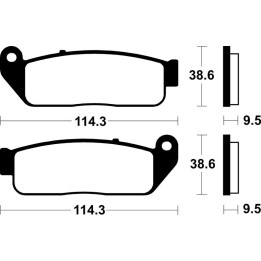 Plaquettes de frein Tecnium Performance métal fritté - MF429