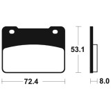 Plaquettes de frein Tecnium Maxi Scooter métal fritté - MSS393