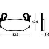 Plaquettes de frein Tecnium Performance métal fritté - MF504