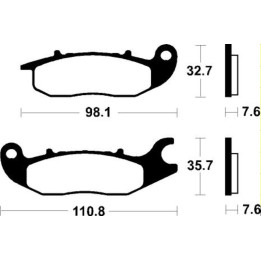 Plaquettes de frein Tecnium Performance métal fritté - MF297