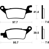 Plaquettes de frein Tecnium Scooter organique - ME510