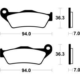 Plaquettes de frein Tecnium Performance métal fritté - MR503