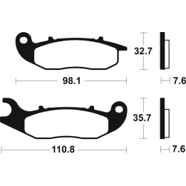 Plaquettes de frein Tecnium Performance métal fritté - MF359