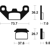 Plaquettes de frein Tecnium Scooter organique - ME384