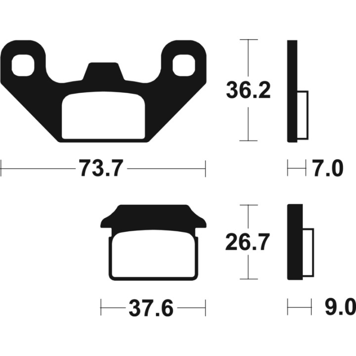 Plaquettes de frein Tecnium Scooter organique - ME384