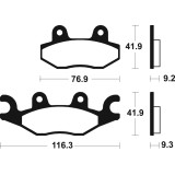 Plaquettes de frein Tecnium Maxi Scooter métal fritté - MSS378