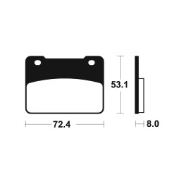 Plaquettes de frein Tecnium route organique - MA393 | Oxmoto