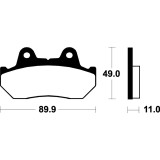 Plaquettes de frein Tecnium Scooter organique - ME42