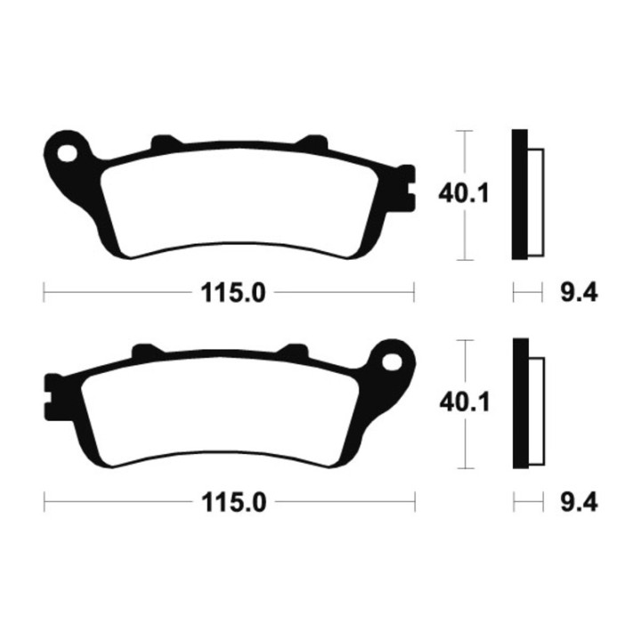 Plaquettes de frein Tecnium Maxi Scooter métal fritté - MSS222