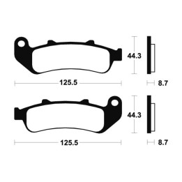 Plaquettes de frein Tecnium Performance métal fritté - MR185