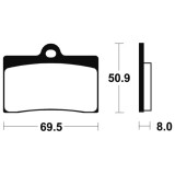 Plaquettes de frein Tecnium Racing MX/Quad métal fritté - MOR66