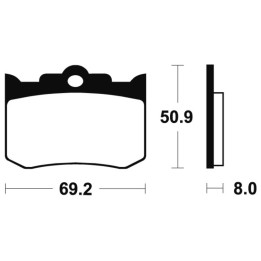 Plaquettes de frein Tecnium Performance métal fritté - MR178