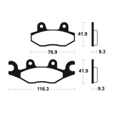 Plaquettes de frein Tecnium route organique - MA378 | Oxmoto