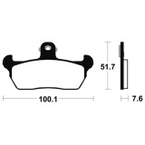 Plaquettes de frein Tecnium route organique - MA141 | Oxmoto