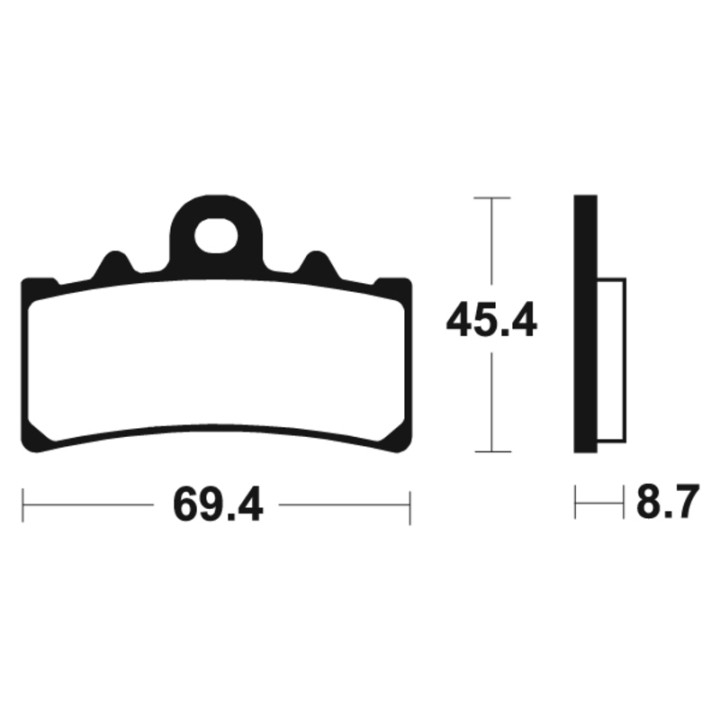 Plaquettes de frein Tecnium route organique - MA377 | Oxmoto