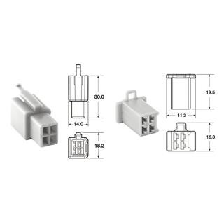 Jeu de connectiques 4 voies 110 ML Bihr type origine Ø0,5mm²/0,85mm² - 5 jeux complets