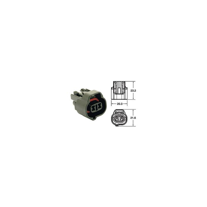 Connectique femelle série 090 SMTO Bihr type origine 2 voies noir - 5 pcs