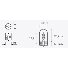 Ampoule Tecnium T10 12V 3W - x10 | Oxmoto