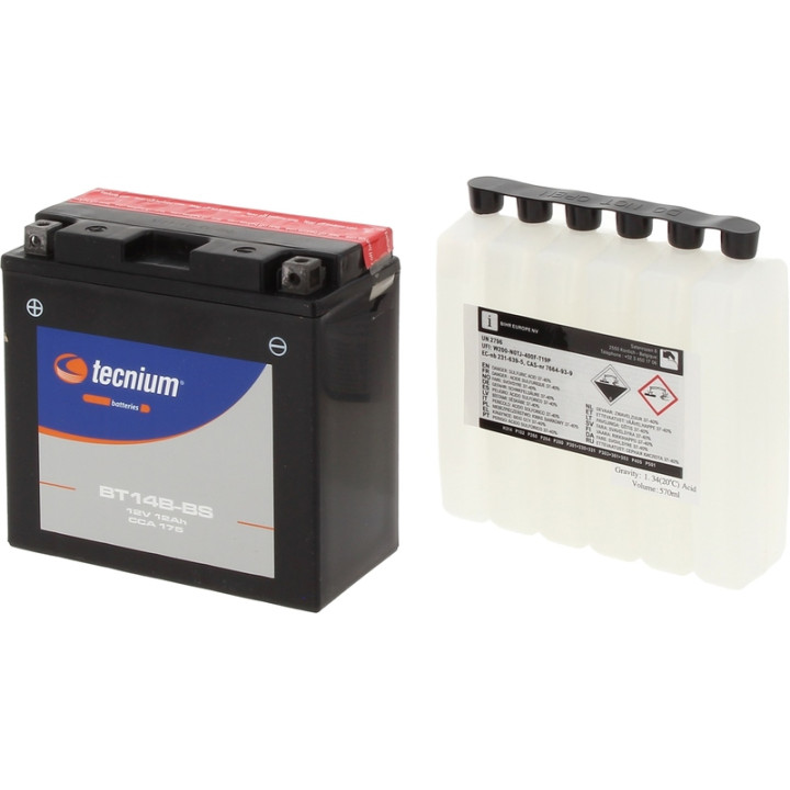Batterie Tecnium sans entretien avec pack acide - BT14B-BS