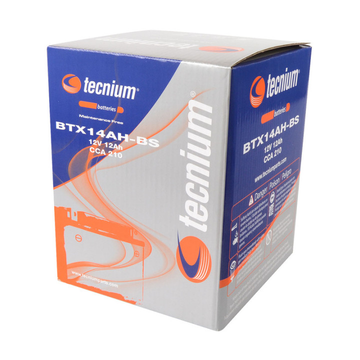 Batterie Tecnium sans entretien avec pack acide - BTX14AH-BS
