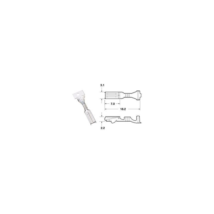 Cosse femelle série 090 FRKW Bihr Ø0,5mm²/0,85mm² | Oxmoto