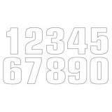 Numéro de course 7 Tecnosel 20x13cm blanc jeu de | Oxmoto