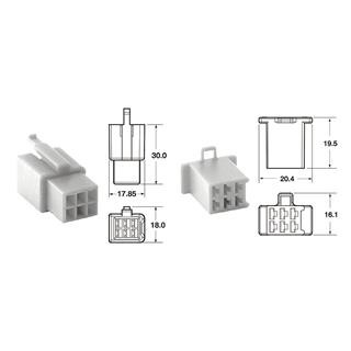 Jeu de connectiques 6 voies 110 ML Bihr type origine Ø0,5mm²/0,85mm² - 5 jeux complets