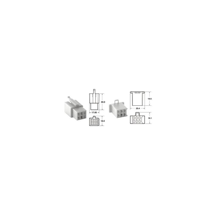 Jeu de connectiques 6 voies 110 ML Bihr type origine Ø0,5mm²/0,85mm² - 5 jeux complets