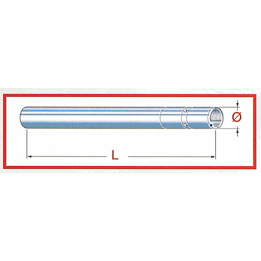 Tube de fourche TNK - 43 x 598 mm | Oxmoto