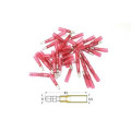Bout à bout mâle rond à sertir thermo-rétractable Bihr Ø0,5mm²/1,5mm² - 50pcs transparent rouge