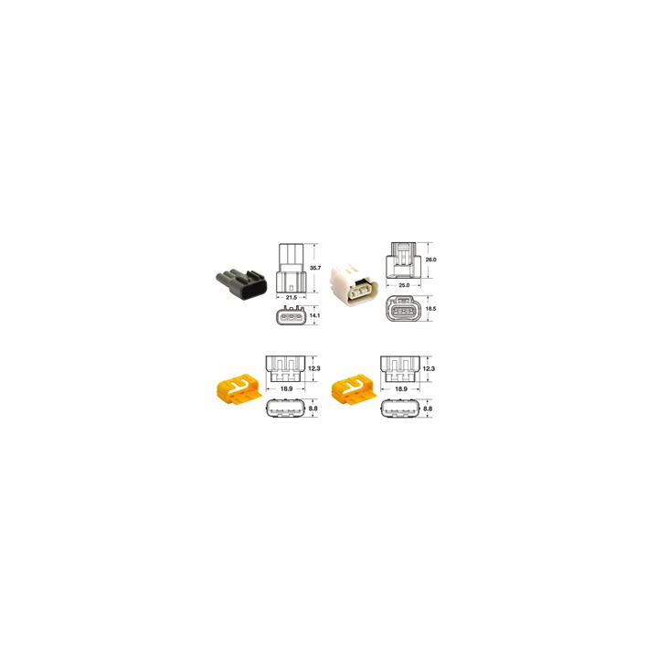 Jeu de connectiques 3 voies série 090 frkw Bihr type origine - 5 jeux complets