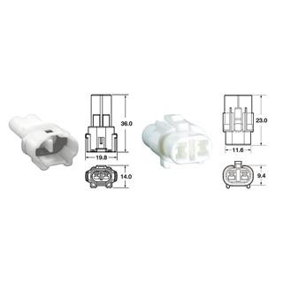 Jeu de connectiques 2 voies série 090 SMTO Bihr type origine Ø0,85mm²/1,25mm² - 5 jeux complets